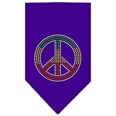 UNCONDITIONAL LOVE Rasta Peace Rhinestone Bandana Purple Small UN760785